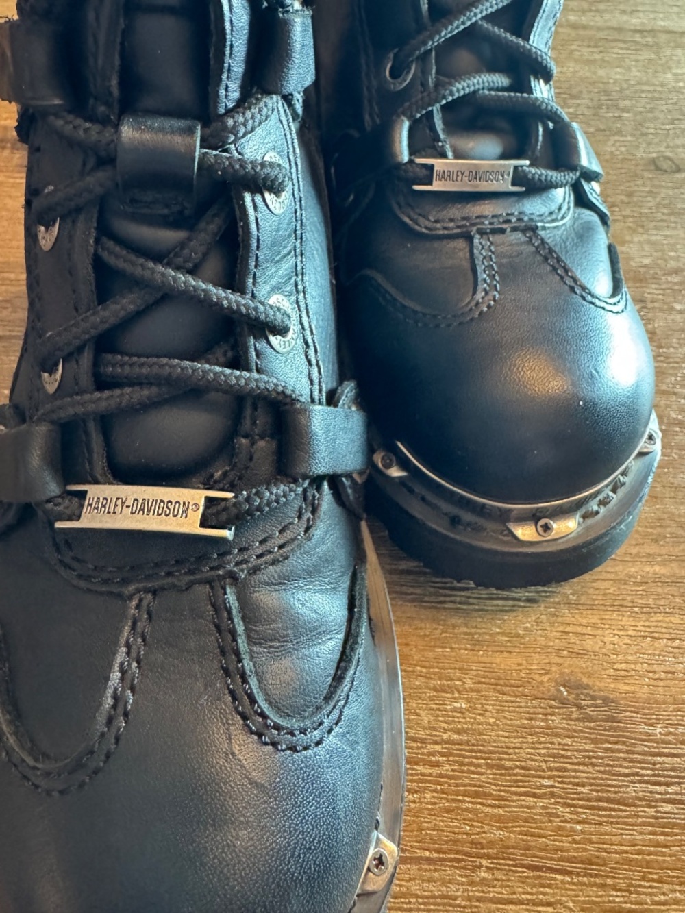 NEW Harley-Davidson El Paso Women's Black Leather Boots Sz US 5 UK3 EUR35 NWOB - Picture 6 of 13